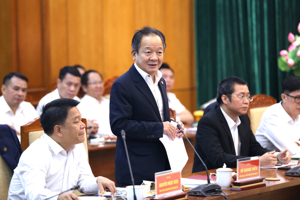 Chairman of T&T Group Do Quang Hien respectfully thanked the attention, direction and support of the leaders of Bac Ninh province for the Group's projects in the area. Photo: T&T