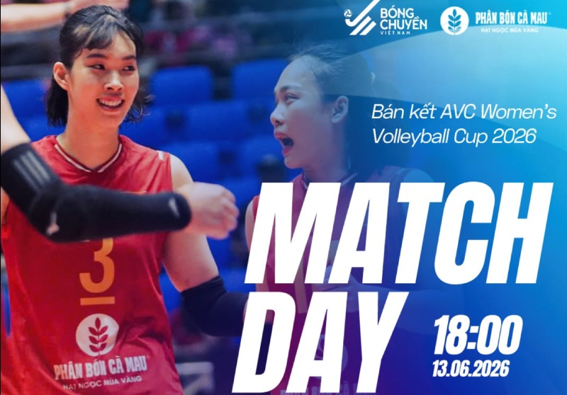 Vietnam women's volleyball team meets South Korea in the semi-finals of AVC Cup 2026. Photo: BCVN