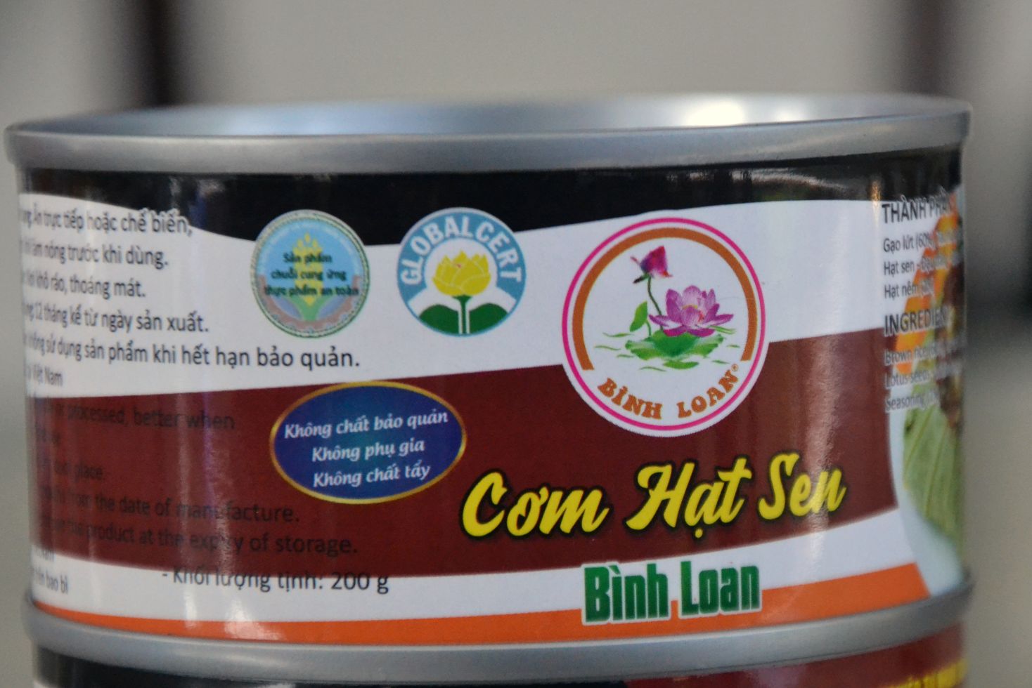 Cơm hạt sen của Cơ sở thực phẩm chay Bình Loan, phường Cao Lãnh. Ảnh: Lục Tùng