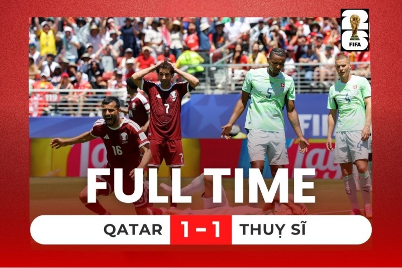 Qatar team confidently looks forward to the opening match against Switzerland team. Photo: FPT Play