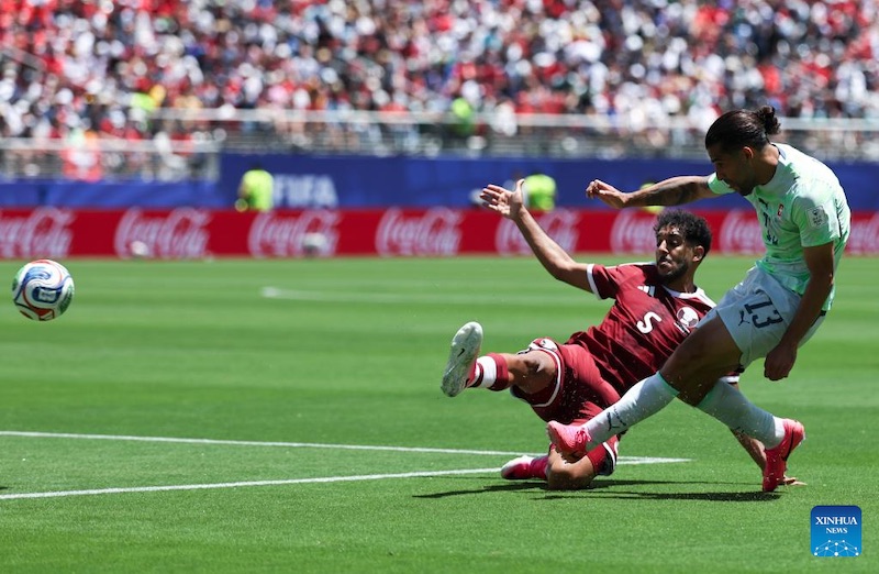 Qatar team confidently looks forward to the opening match against Switzerland team. Photo: FPT Play