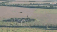 Punto fuerte de Ucrania atacado por la fuerza aérea rusa. Foto: Ministerio de Defensa ruso
