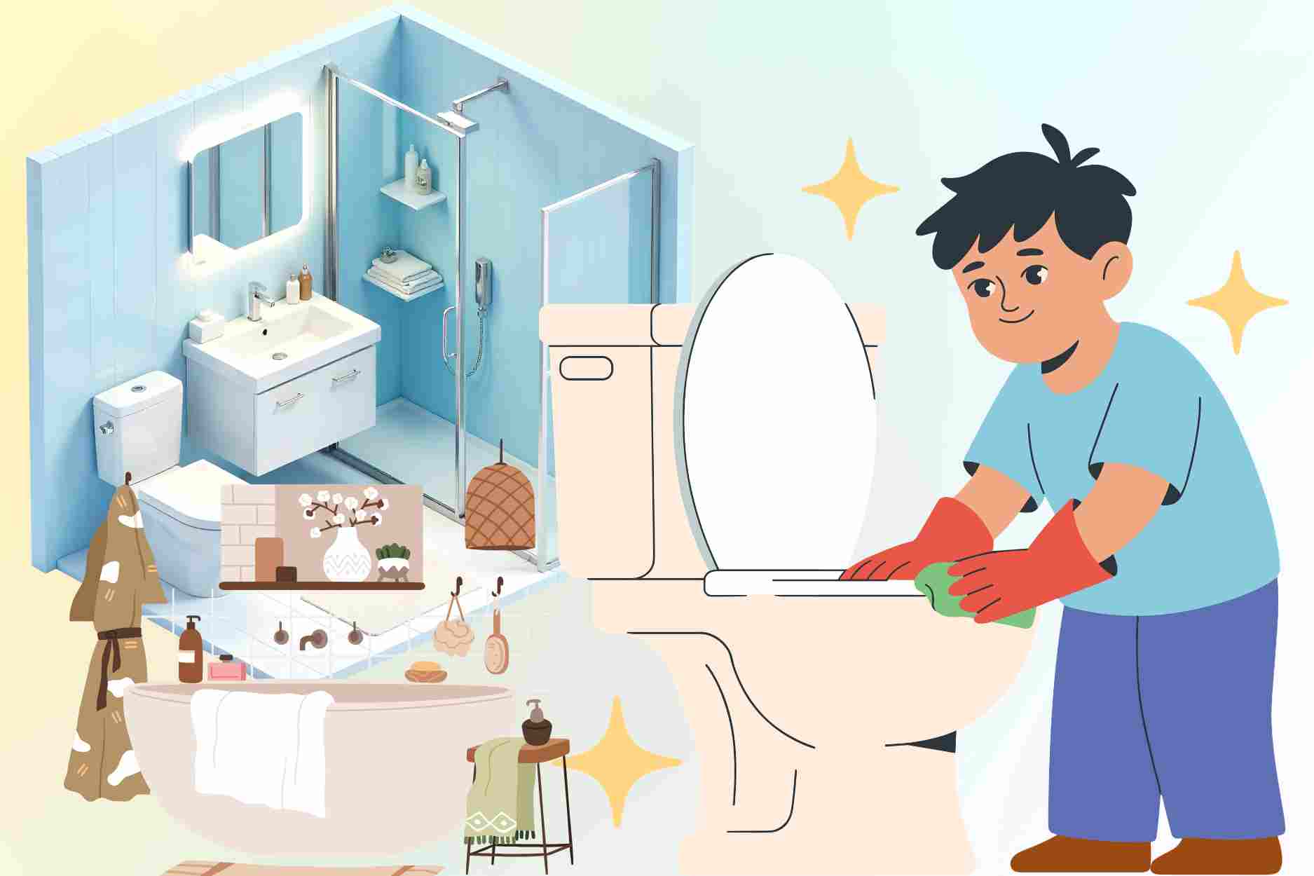 6 ways to clean a small bathroom to keep the space neat and airy
