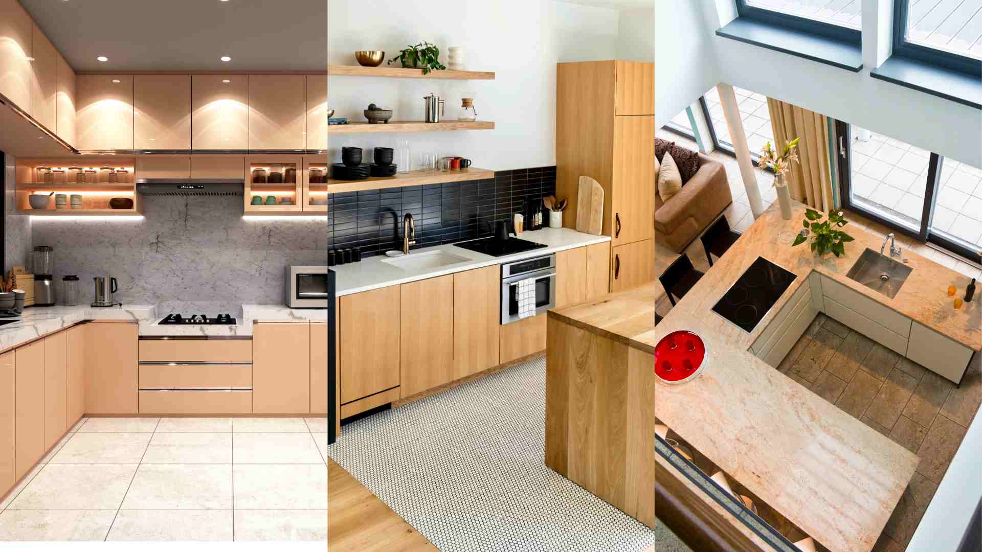 Standard functional kitchen design with common layouts. Graphics: Ha May