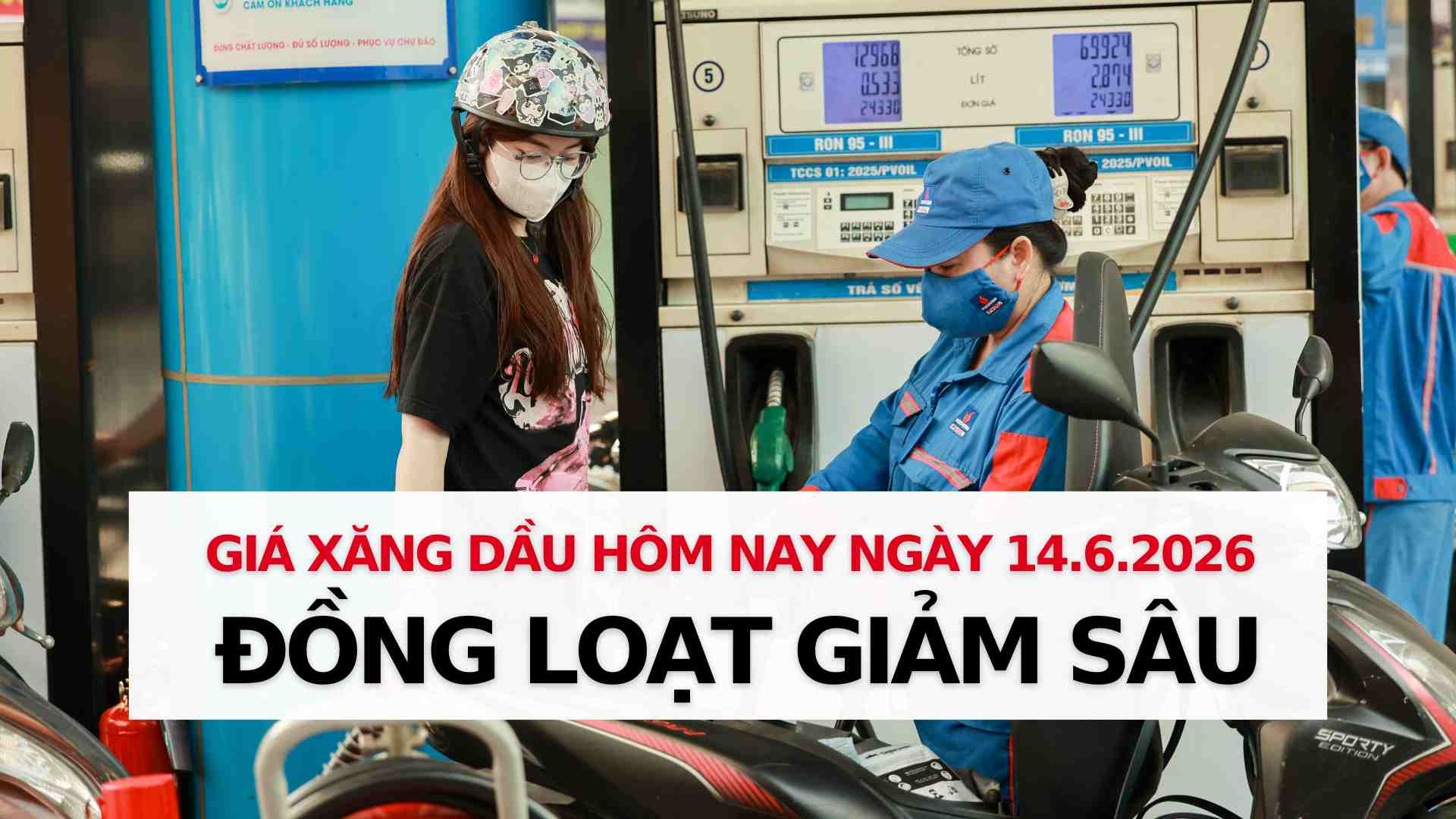 Mise à jour des prix de l'essence et du pétrole le 14 juin: Forte baisse. Graphique: Thạch Lam
