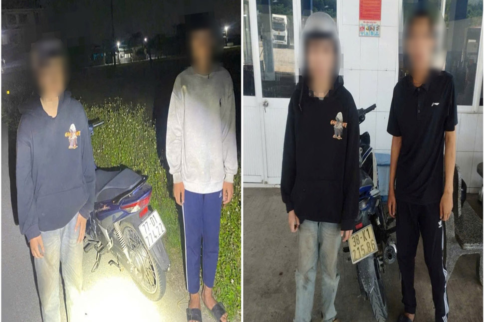 Subjects N.C.D and L.H.H. N and 2 motorbikes were stolen. Photo: Police