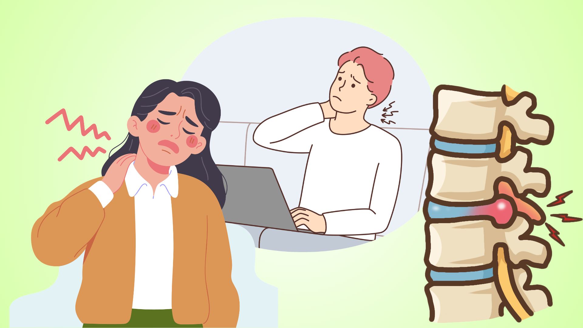 추간판 탈출증으로 인한 목 통증 완화를 돕는 3가지 운동.