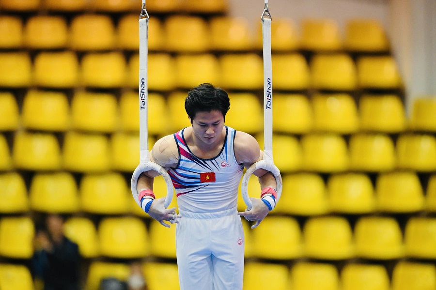 Khánh Phong sẽ tập trung cho bài trình diễn vòng treo tại Giải vô địch châu Á 2026. Ảnh: Dân Quân