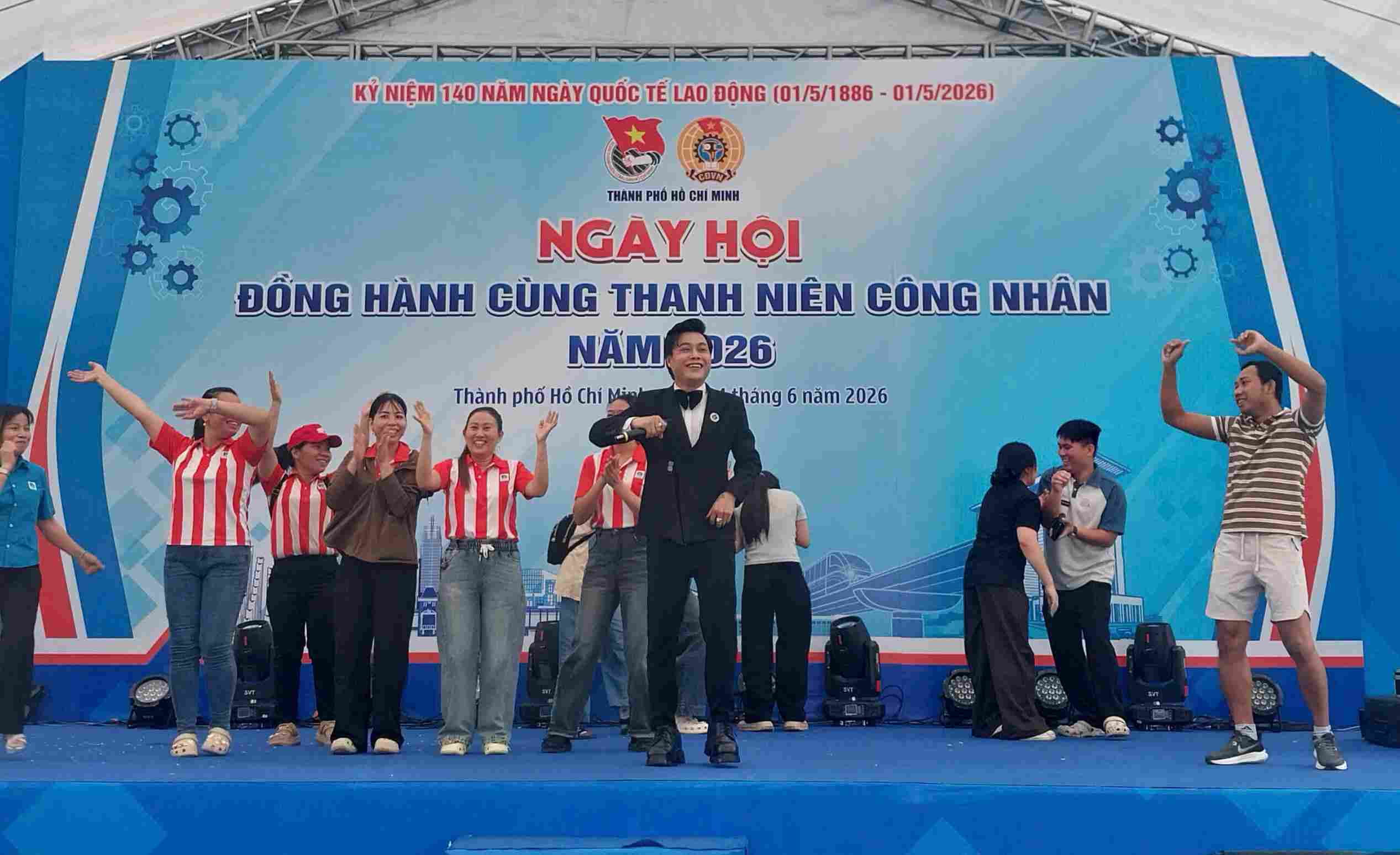 Người lao động tham gia các hoạt động giải trí tại ngày hội. Ảnh: Trung tâm HĐTN Bình Dương cung cấp