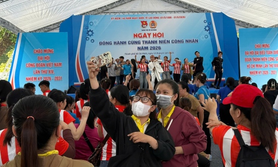 Exciting program "Joining Hands with Youth Workers" in 2026 in Ho Chi Minh City. Photo: Provided by Binh Duong Youth Council Center