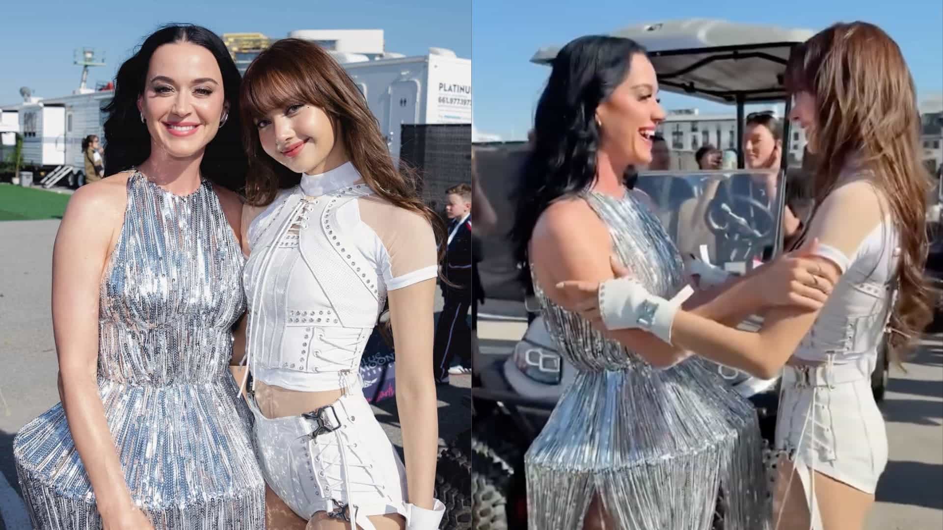 Katy Perry retrouve Lisa (Blackpink) dans les coulisses de l'ouverture de la Coupe du Monde 2026. Photo tirée d'une vidéo