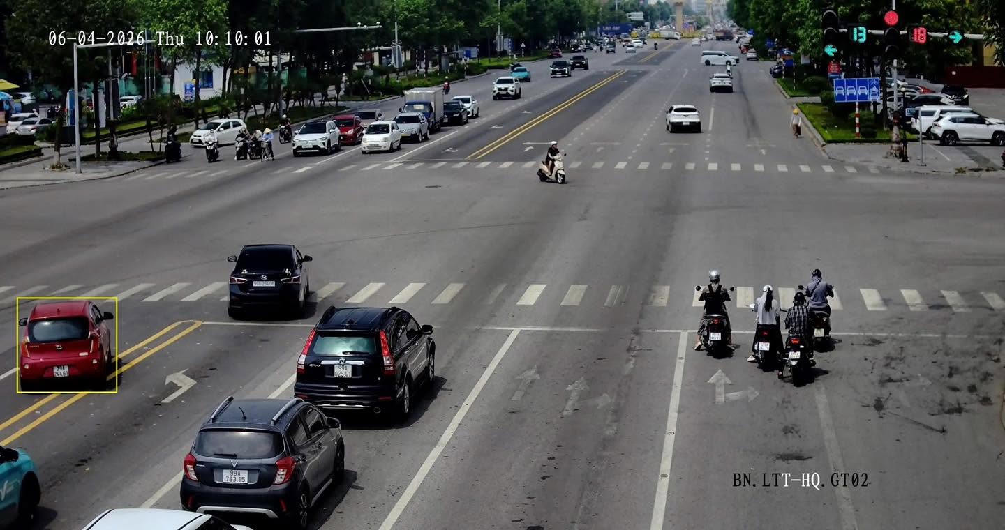 The car owner was fined in Bac Ninh. Photo: Bac Ninh Traffic Police