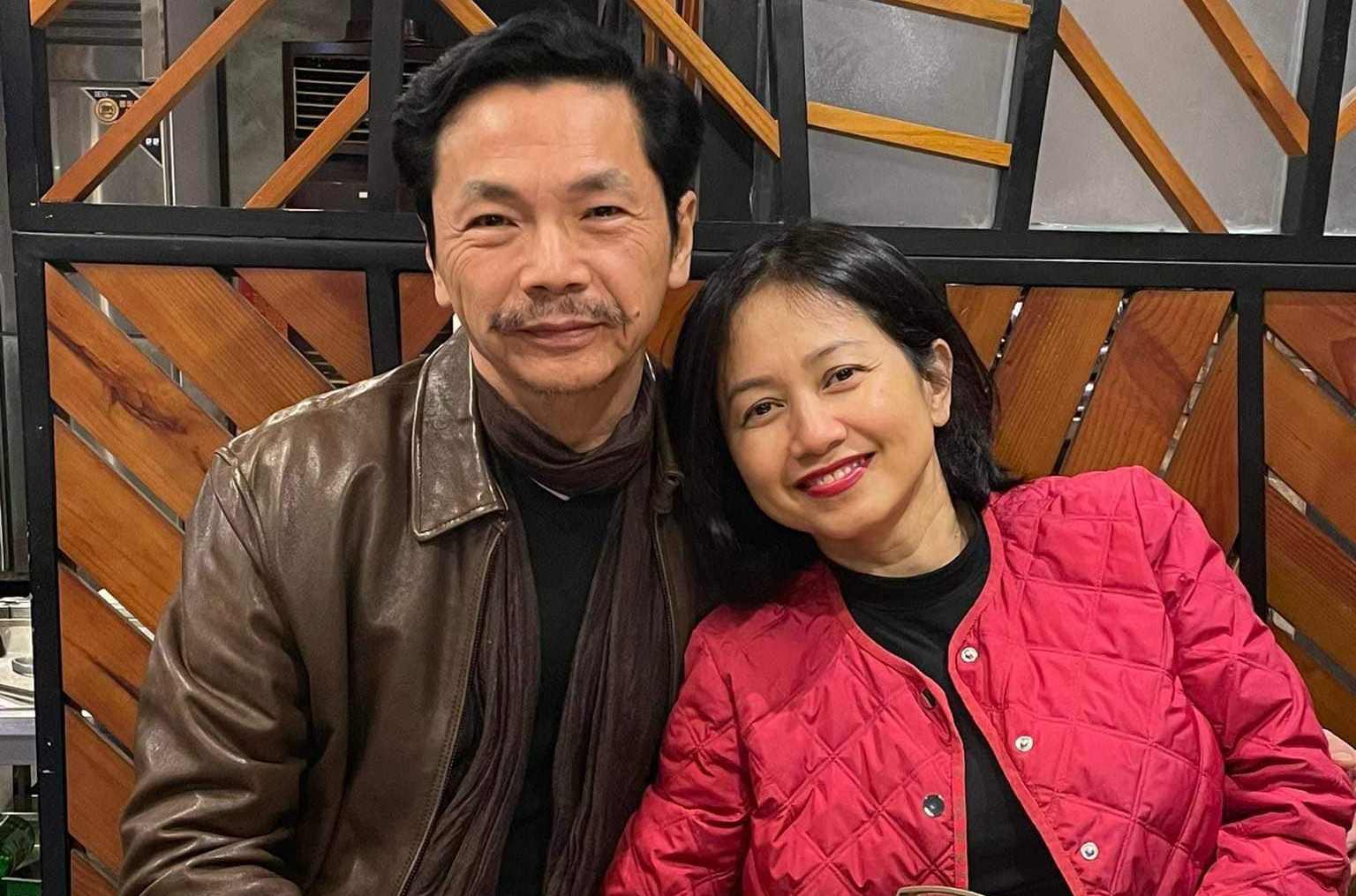 People's Artist Trung Anh and his wife. Photo: NVCC