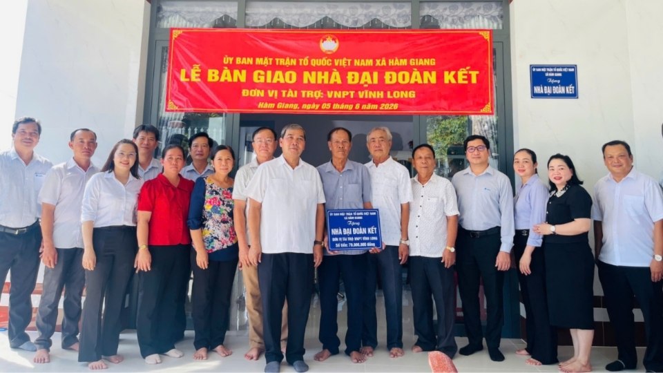 Hundreds of Great Solidarity houses have been built, contributing to stabilizing the lives of Vinh Long people. Photo: Vietnam Fatherland Front Committee of Vinh Long province