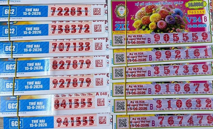 Southern lottery (XSMN) results today (June 15) will be announced at 4:15 PM.