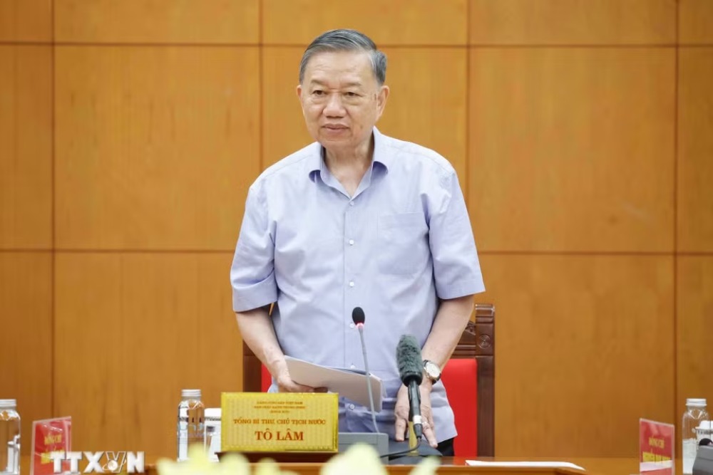 Tổng Bí thư, Chủ tịch nước Tô Lâm phát biểu chỉ đạo. Ảnh: TTXVN