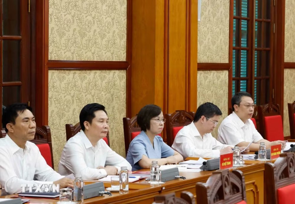 Các đại biểu tham dự cuộc làm việc. Ảnh: TTXVN