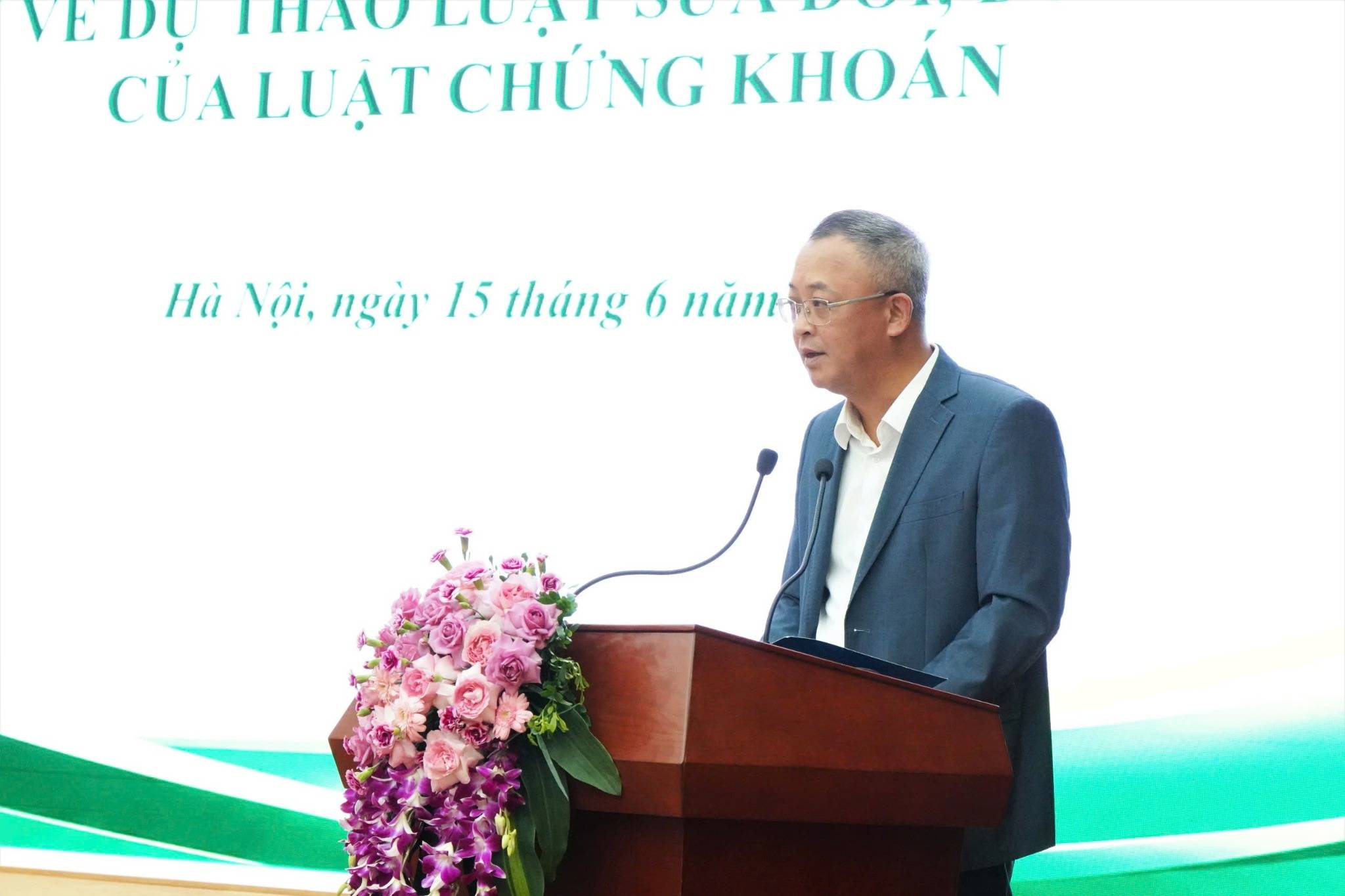 Mr. Bui Hoang Hai - Vice Chairman of the State Securities Commission speaking at the Workshop. Photo: SSC