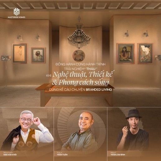 Sự cộng hưởng của nghệ thuật, thiết kế và phong cách sống trong không gian trải nghiệm Branded Living. Ảnh: Masterise Homes