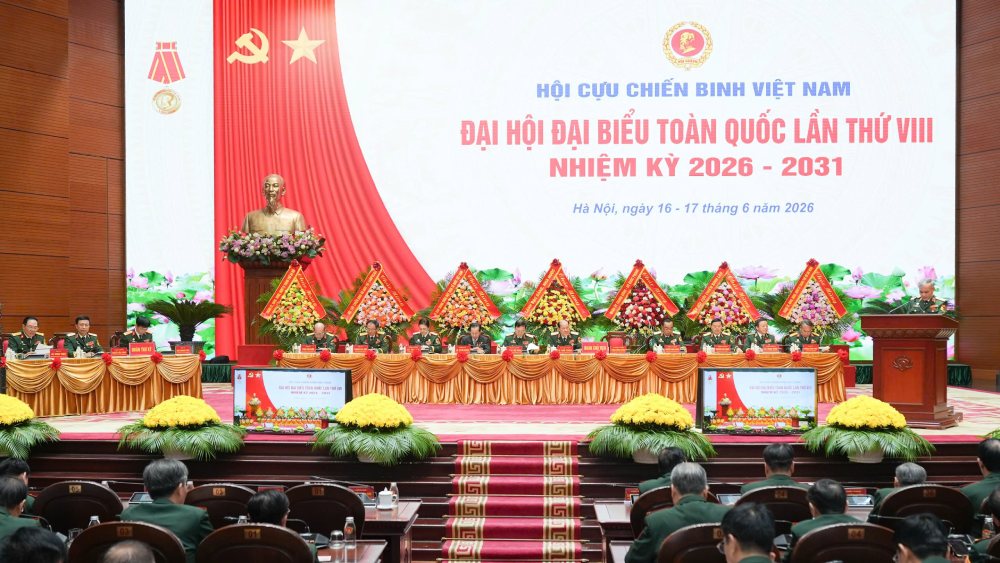 Attending the VIII National Congress of the Vietnam Veterans Association were 456 delegates, representing more than 3 million members from 71 affiliated Veterans Association organizations nationwide. Photo: Huu Chanh