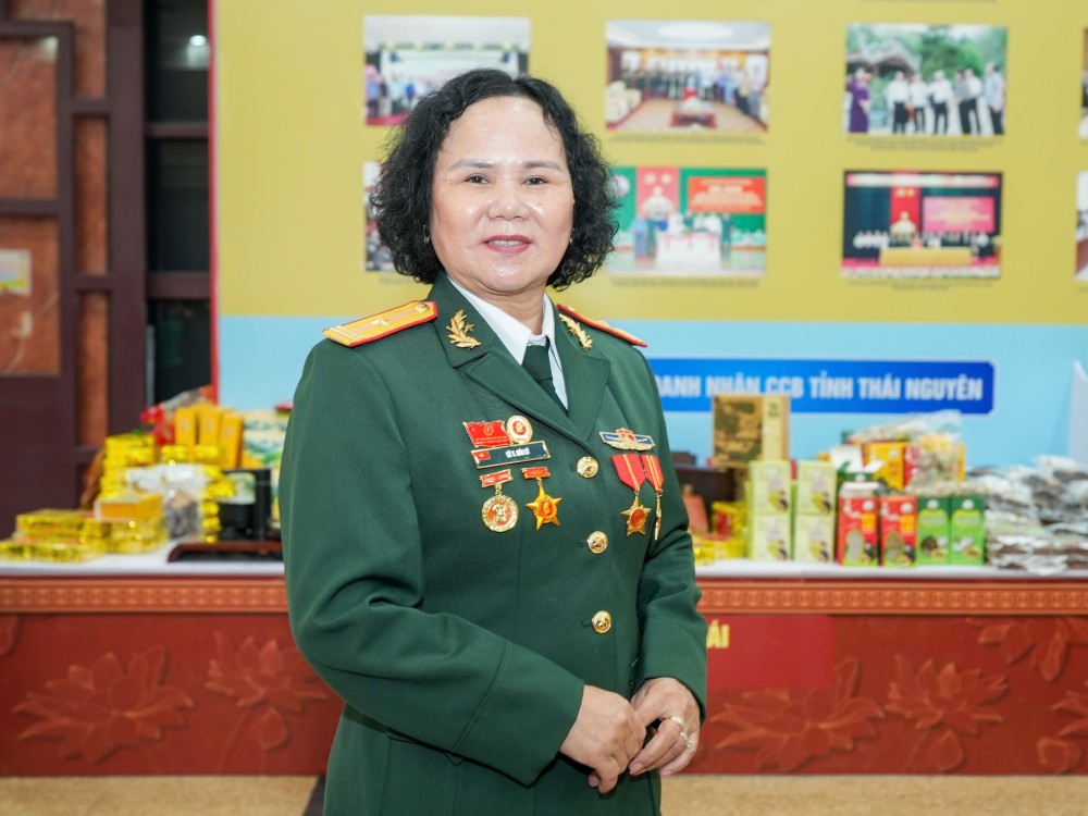 Ms. Le Thi Hai Ly - Veteran of Quang Tri delegation attends the VIII National Congress of the Vietnam Veterans Association. Photo: Huu Chanh