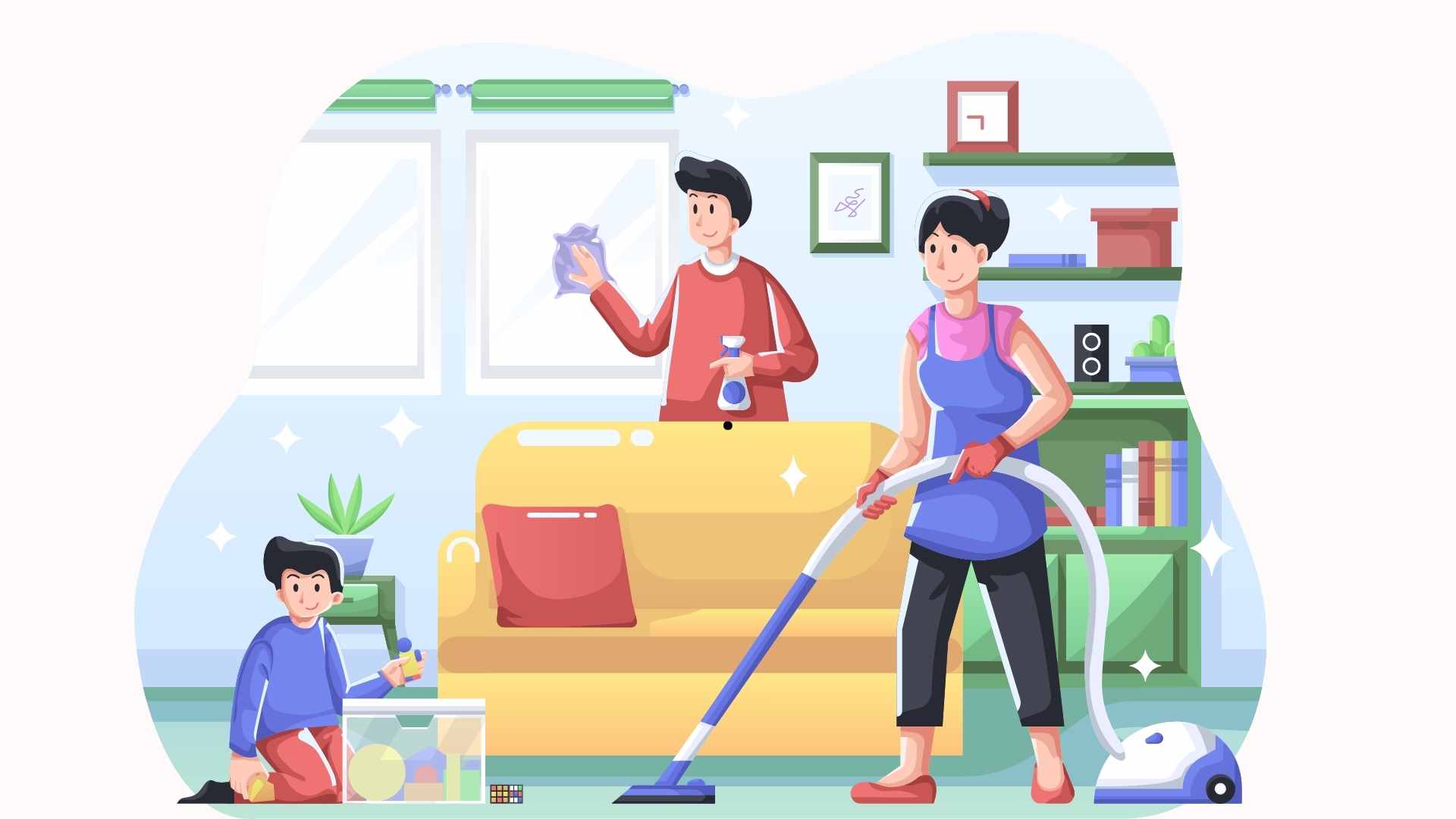 Maintaining the habit of cleaning properly helps keep the house tidy. Graphic photo: Hoang Loc (Compilation)