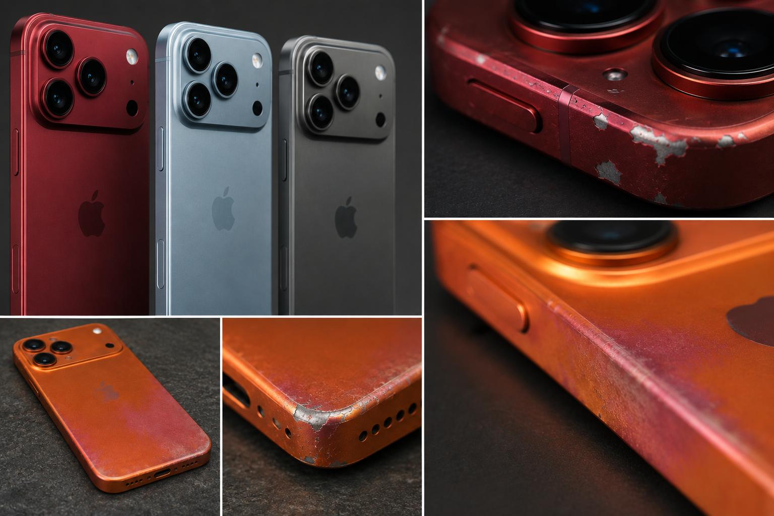 Nguồn tin rò rỉ cảnh báo iPhone 18 Pro có thể gặp lại lỗi bong tróc sơn. Đồ họa: AI