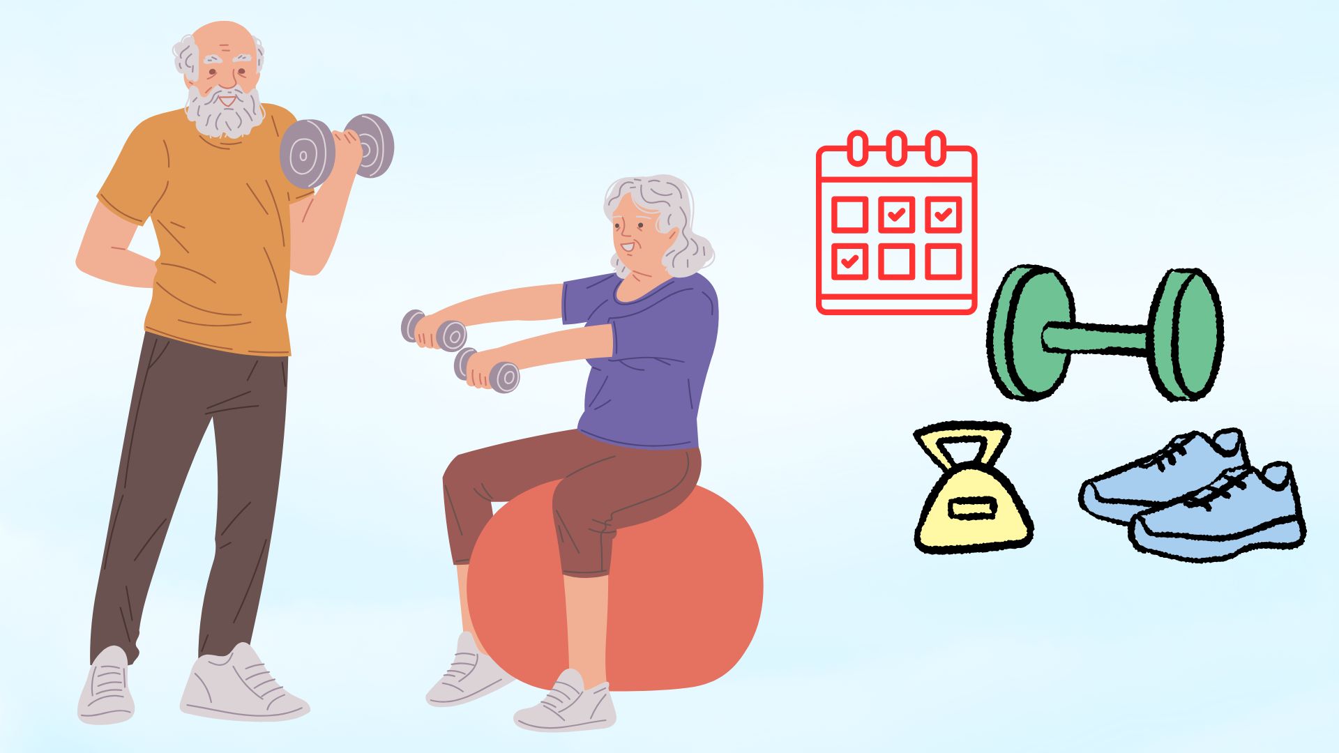 Regular exercise is one of the effective ways to help older people protect their health and maintain flexibility. Graphics: Thanh Thanh