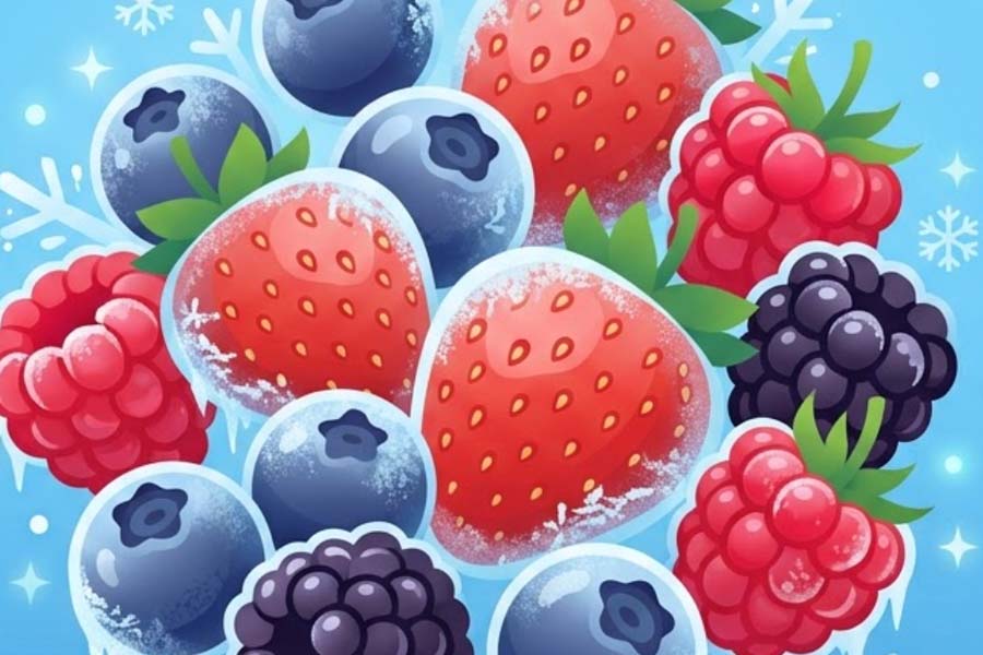 Frozen berries still retain most of their nutritional value. Graphics: Thien Nhan