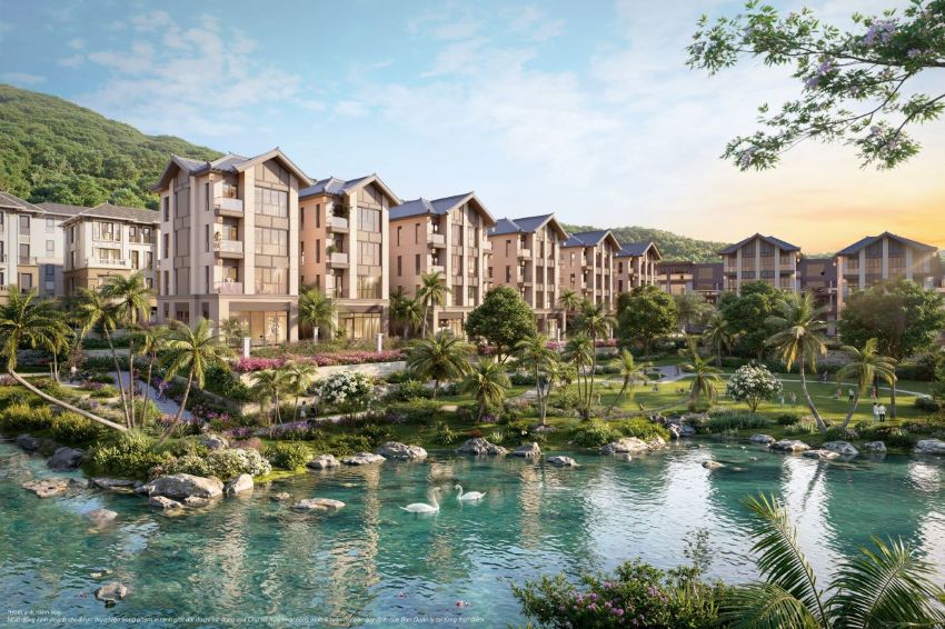 Khu biệt thự song lập là trái tim của phân khu Bạch Vân, dự kiến sẽ đón từ 5 - 7 triệu lượt du khách/năm sau khi cảng Liên Chiểu và khu FTZ đi vào hoạt động