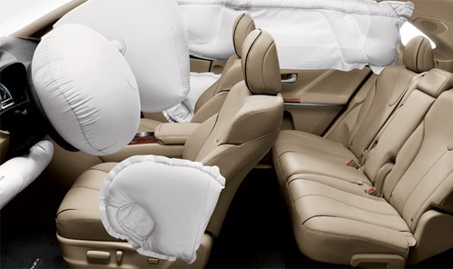 Real-life images show when the airbags are inflated. Photo: Toyota Vietnam