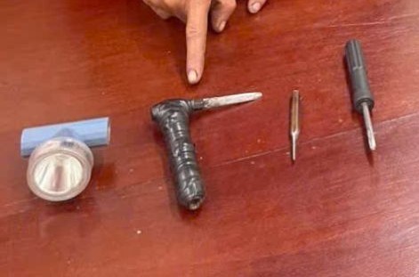 Tools that Quynh used to steal motorbikes. Photo: Police