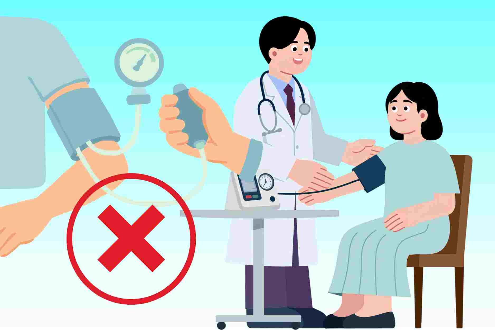 Cases where blood pressure cannot be measured