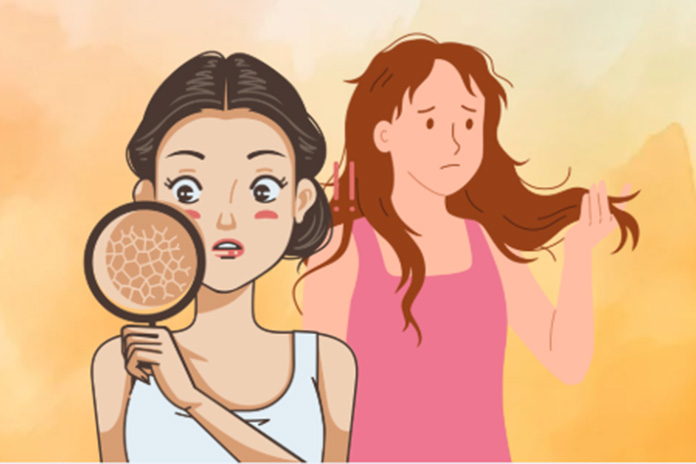 Causes of skin and hair degradation after age 30