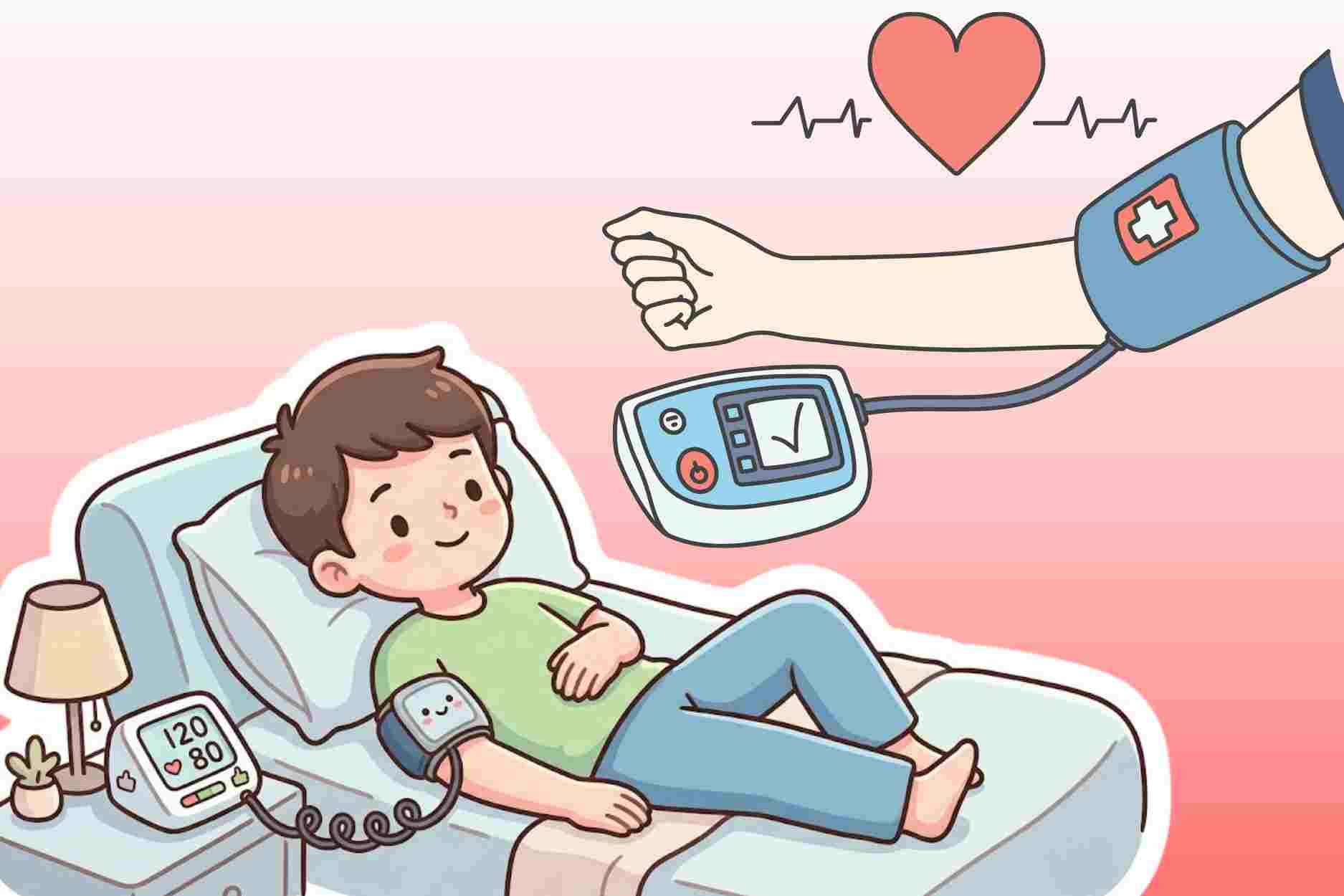 Measuring blood pressure while lying down can give results different from sitting posture