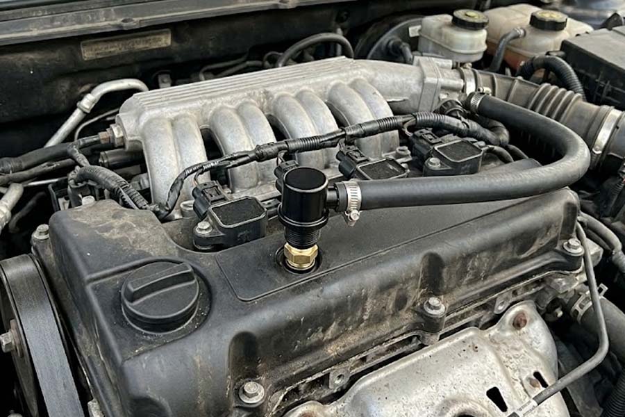 Damaged PCV valves can cause car engines to consume oil and operate poorly. Graphics: Cat Tien