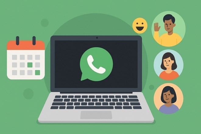 The new update helps WhatsApp Web support group calls up to 32 people, share screens and maintain secure endpoint encryption. Graphics: Quang Minh