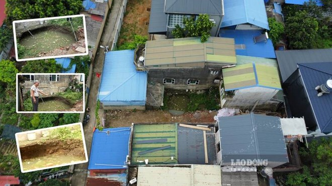 Subsidence hole in area group 3, Linh Son ward. Photo: Viet Bac