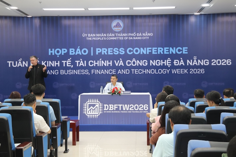 Họp báo giới thiệu Tuần lễ Kinh tế, Tài chính và Công nghệ Đà Nẵng 2026. Ảnh: Nguyễn Linh