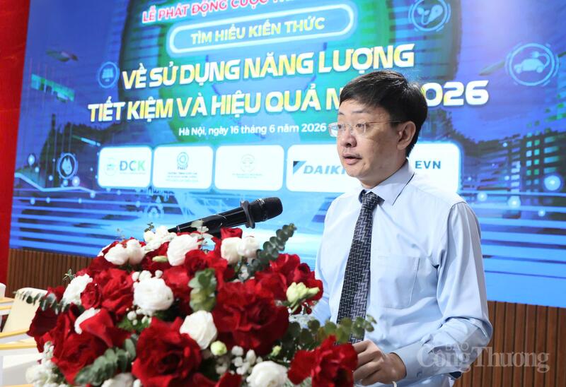 Mr. Dang Hai Dung - Deputy Director of the Department of Innovation, Green Transformation and Industrial Promotion (Ministry of Industry and Trade) - spoke at the launching ceremony. Photo: Ha Thanh