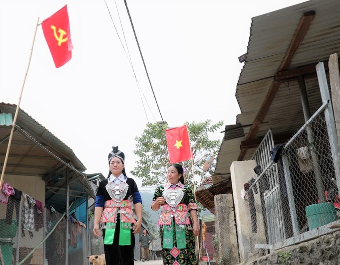 The model "Solid security - Happy villages" is spreading in Tuong Duong commune, contributing to maintaining peace in the Mong ethnic region. Photo: Ngoc Anh