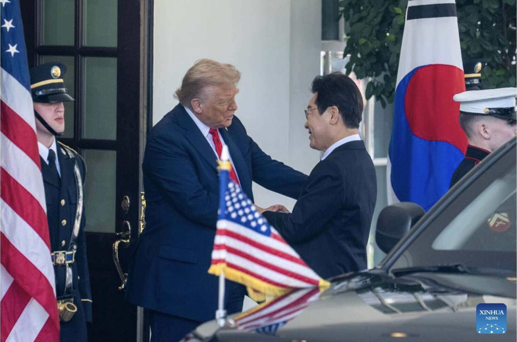 US President Donald Trump and South Korean President Lee Jae Myung meet at the White House. Photo: Xinhua