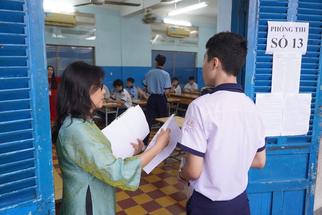 Candidates taking the entrance exam to 10th grade in Ho Chi Minh City in 2026. Photo: Chan Phuc