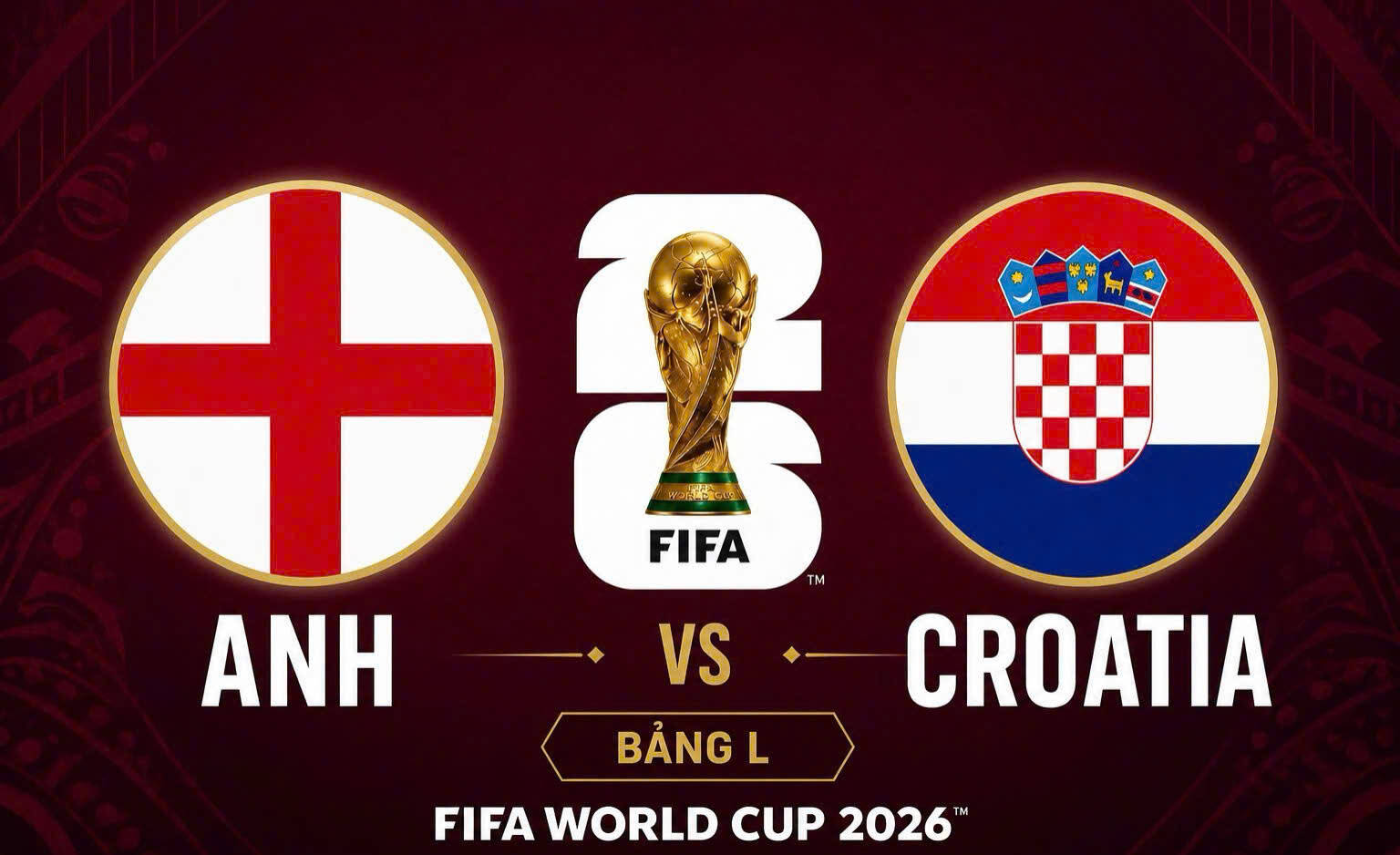 Dự đoán kết quả Anh vs Croatia tại World Cup 2026.  Đồ họa: Diệu Anh