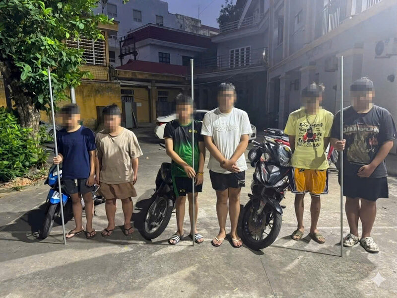 Hình ảnh nhóm thanh thiếu niên. Ảnh: Công an cung cấp