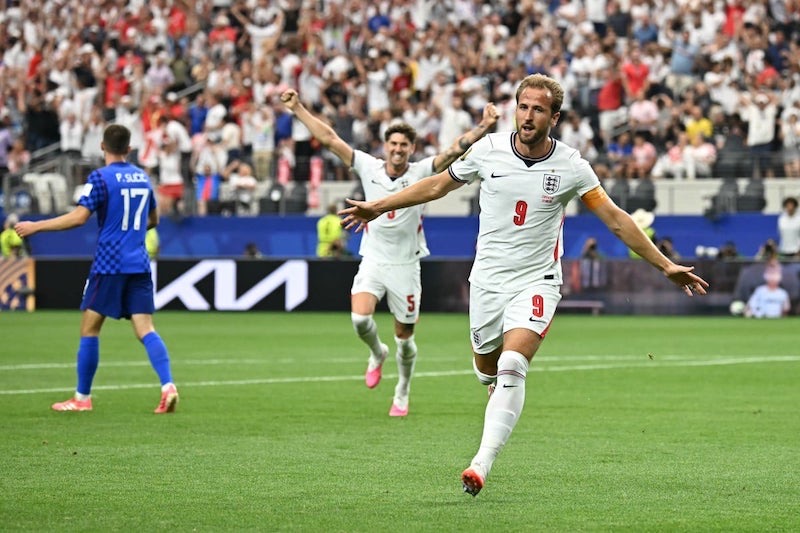 Harry Kane lập cú đúp trong chiến thắng của tuyển Anh trước Croatia. Ảnh: AFP