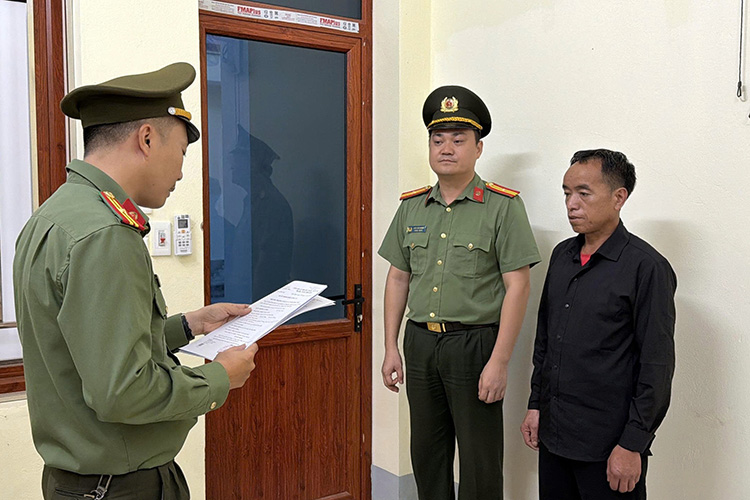 Công an Điện Biên khởi tố đối tượng Giàng A Công. Ảnh: An ninh Điện Biên