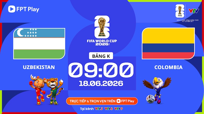 Uzbekistan meets Colombia at World Cup 2026. Photo: FPT Play