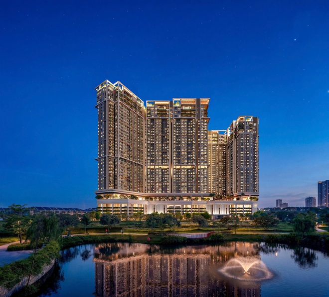 Le Parc Place kiêu hãnh nằm bên công viên và hồ trung tâm. Nguồn: ParkCity Hanoi