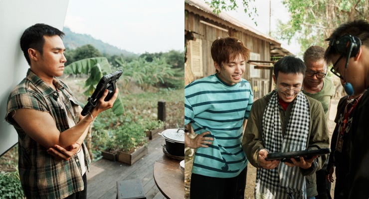 Huynh Lap makes the movie Summer vacation fears retirement. Photo: Film crew